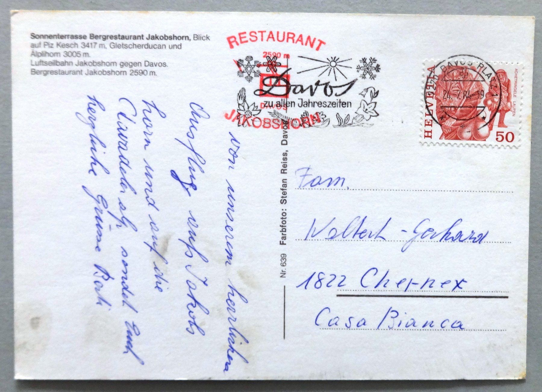 Cartes postales: Davos Jakobshorn – Défectueux à Fétigny par Billy2miny 1