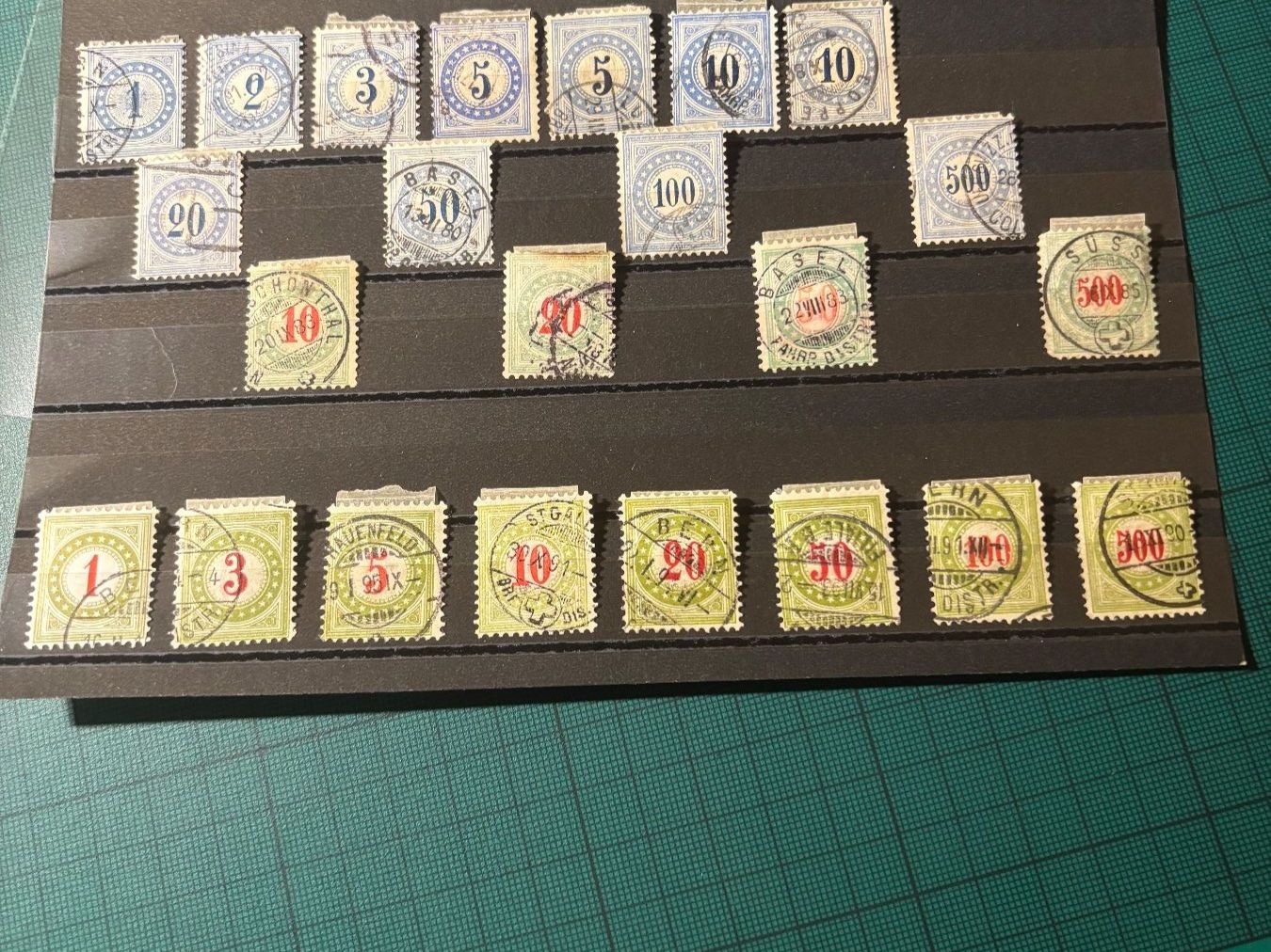 Tutti i francobolli: Steckkarte Portomarken gest. – Usato da Utzenstorf venduto da Rose0303
