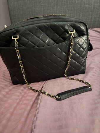 Chanel Tasche schwarz Leder guter Zustand