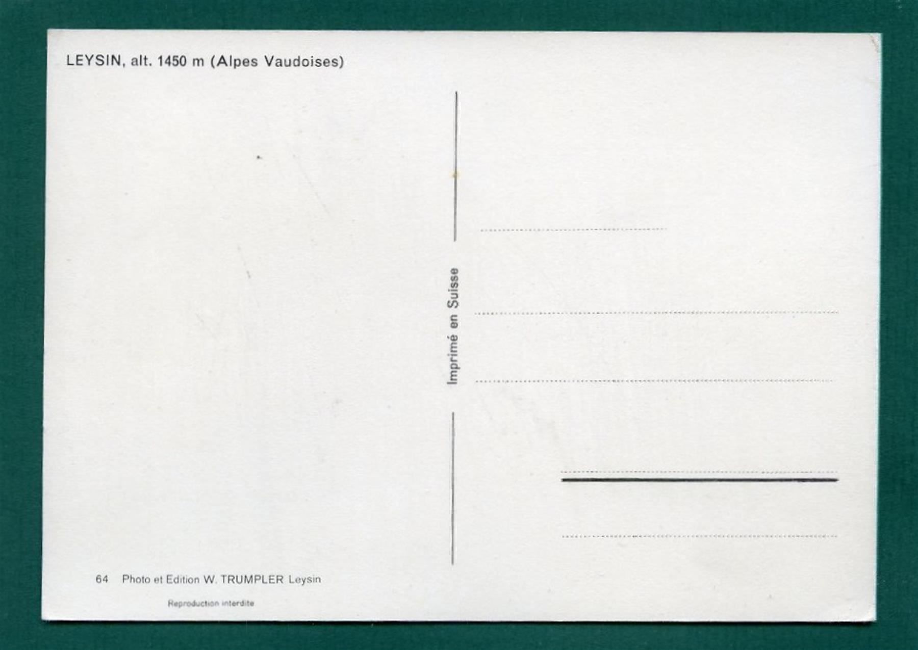 Ansichtskarten: Leysin, vue générale, ungelaufen, ca. 1975, Grossformat – Gebraucht aus Sargans von Hausi1951 1