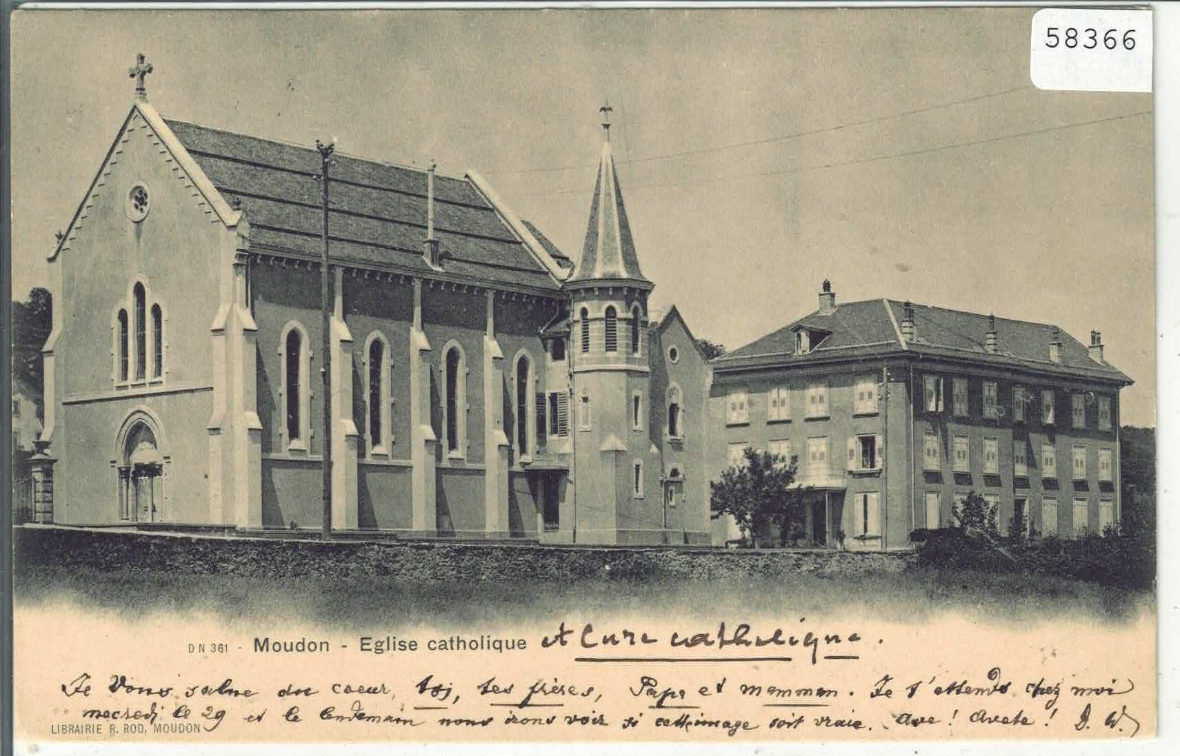 Cartoline postali: Moudon - Eglise catholique – Usato da Ettingen venduto da Kartenplanet