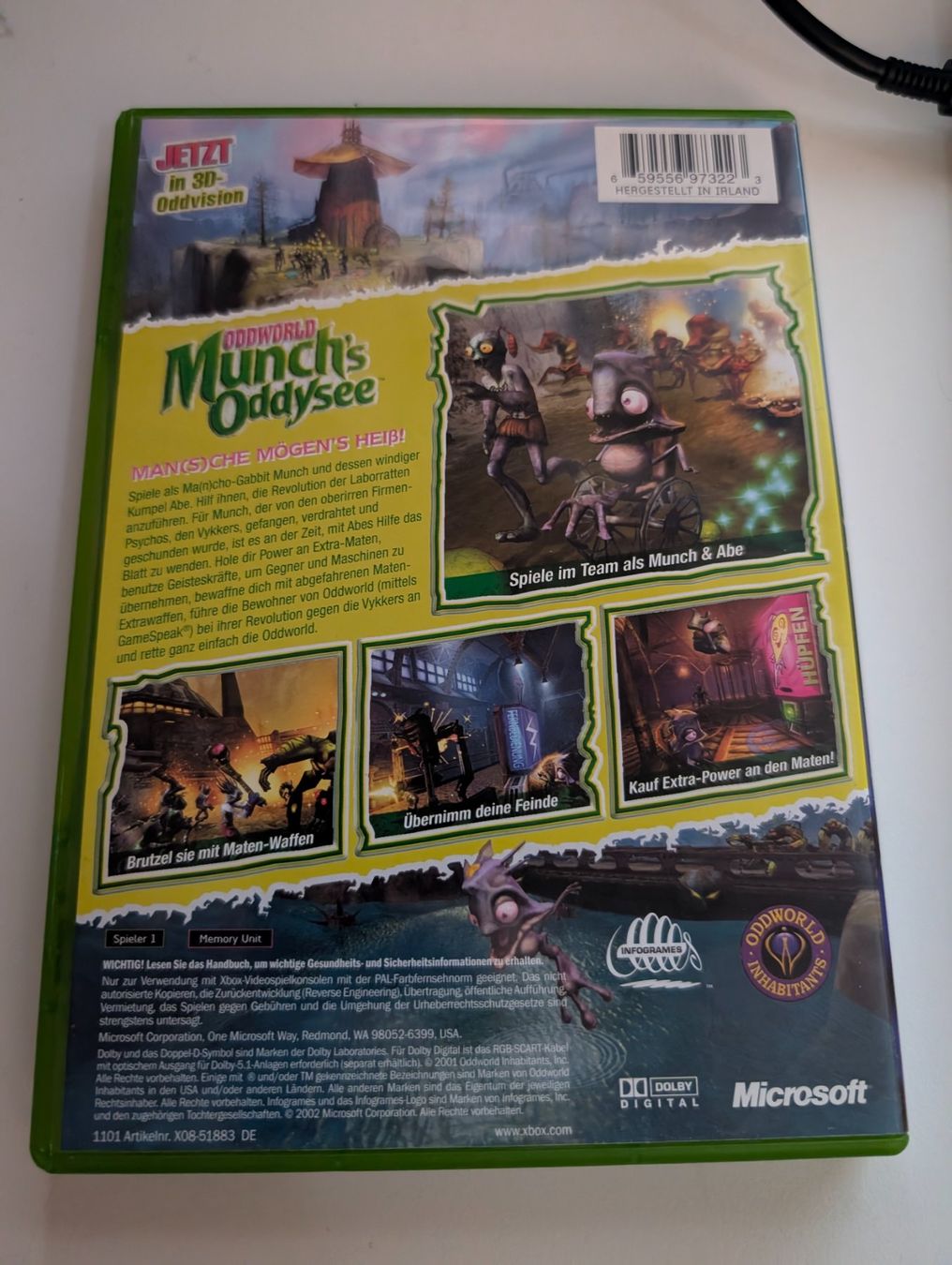 Microsoft Giochi: Oddworld Munch's Oddysee - Xbox Video Game – Usato da Hünenberg See venduto da SpecialEditionGaming 2