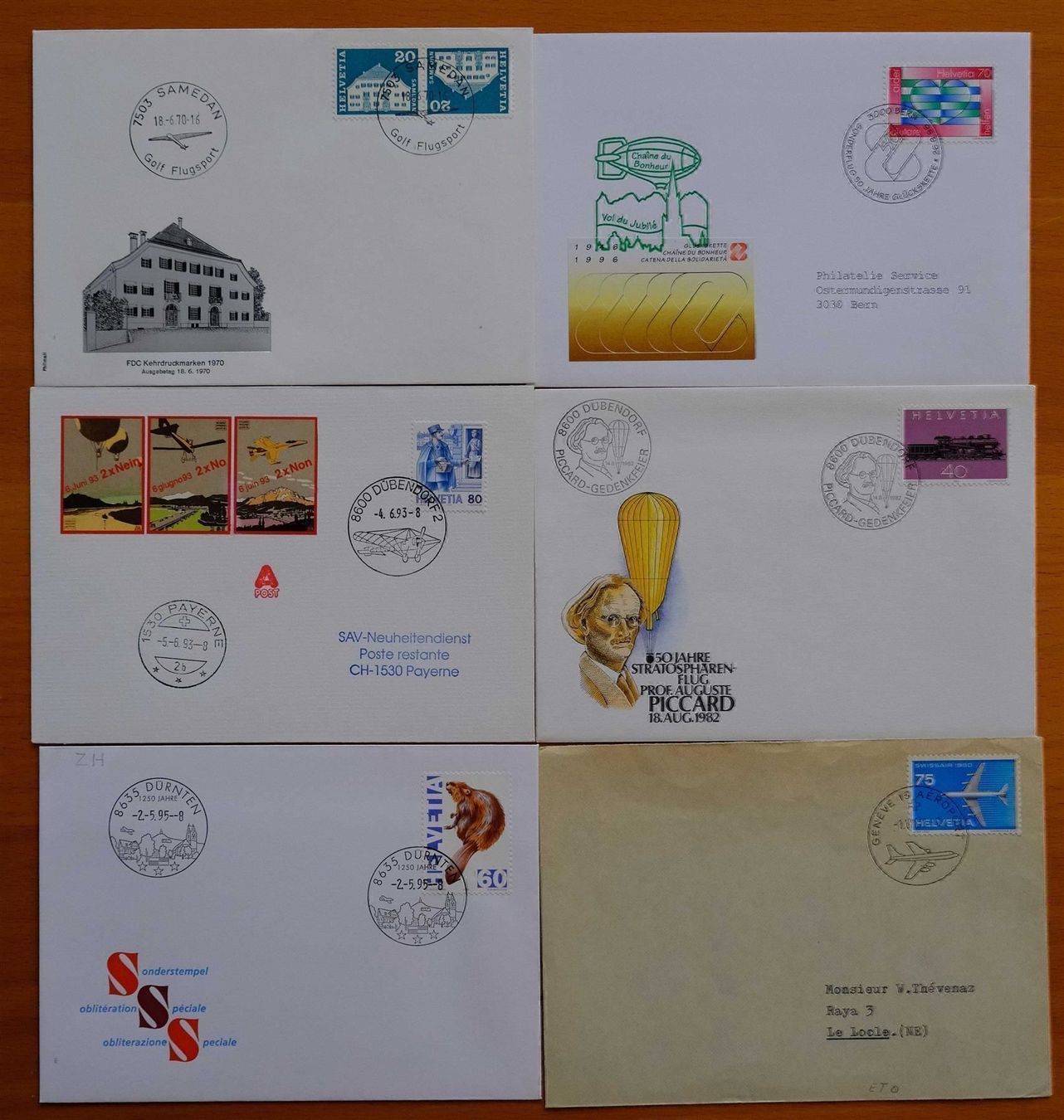 Tutti i francobolli: 15 Stk. Stempel Thema Luftfahrt – Usato da Baar venduto da Asmara111 1