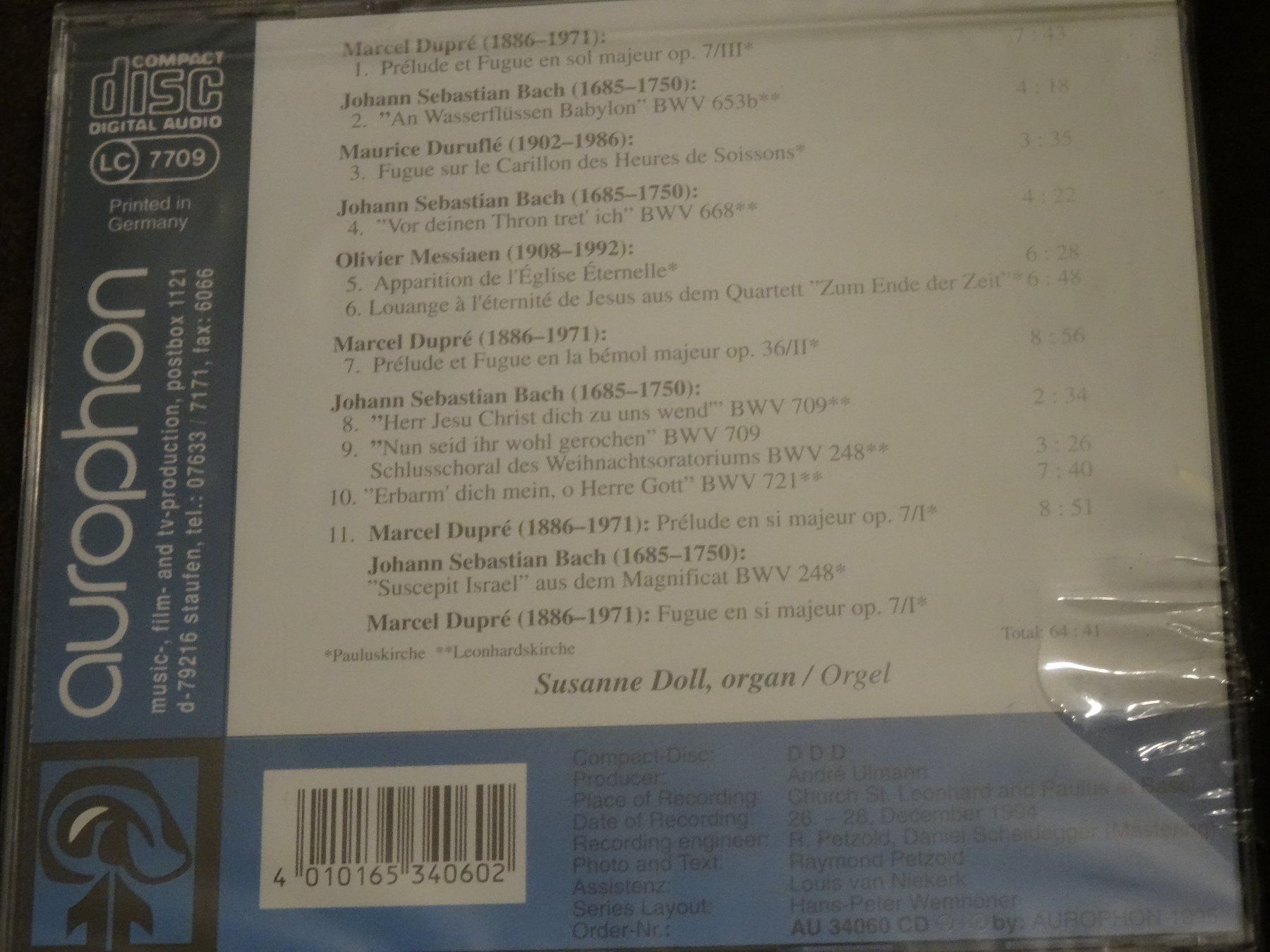 CDs: Organ Impressions - Organs from St. Leonhard Paulus CD – Neu und originalverpackt aus Olten von Disc-Ausverkauf 1