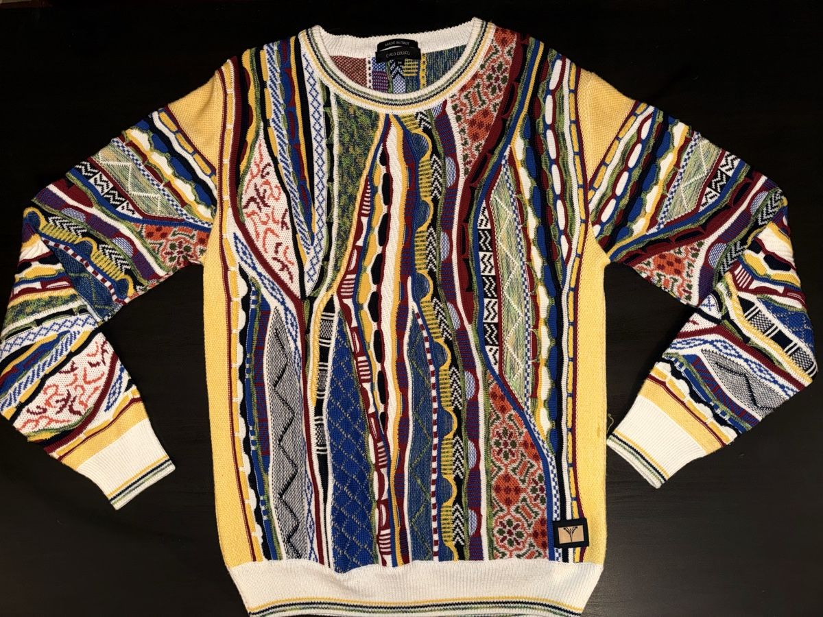Carlo Colucci Maglioni & Felpe: Carlo Colucci Pullover, bunter Strickpullover, Gr. M – Usato da Langenthal venduto da Fernando1999