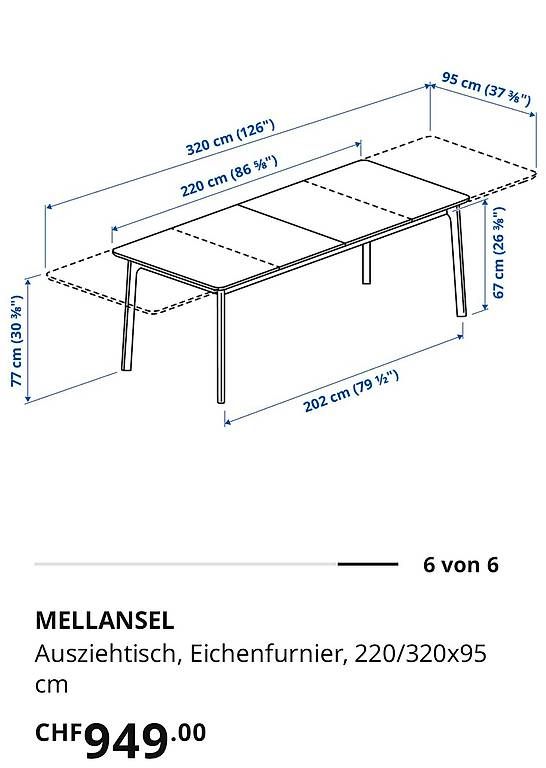 Tische: Esstisch MELLANSEL – Gebraucht aus Balterswil von SarahL14 3