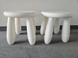 2 Stk. Mammut Kinder Hocker -  ideal für drin und draussen