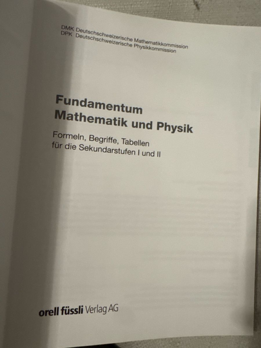 Libri: Fundamentum Mathematik und Physik - Formeln, Begriffe, Tabel – Usato da Münsingen venduto da sam_528s 2