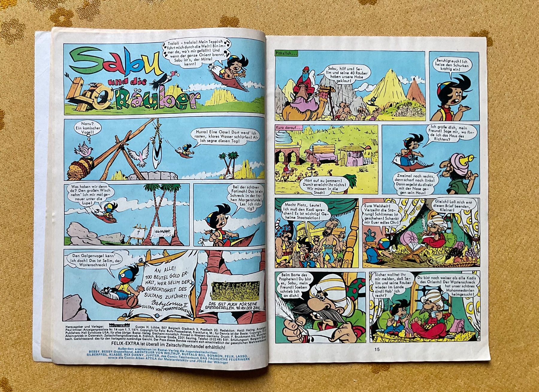 BD: Felix Ferien-Sonderheft von 1972 – D'occasion à Endingen par nathan05 3