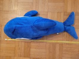Peluche dauphin bleu et blanc