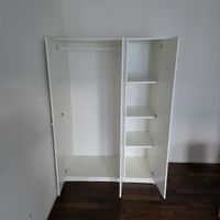 KLEPPSTAD Kleiderschrank mit 3 Türen, weiß, 117x55x176 cm