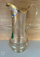 Glass Jug with enamel design