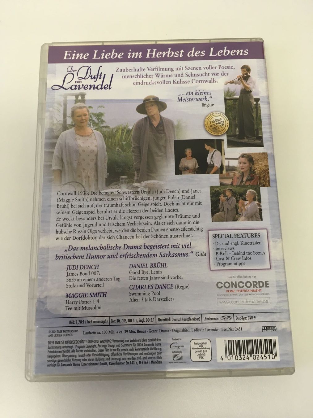 Tutti i DVDs: Der Duft von Lavendel (DVD) Brühl/Dench/Smith – Usato da Arbon venduto da HelFer01 1