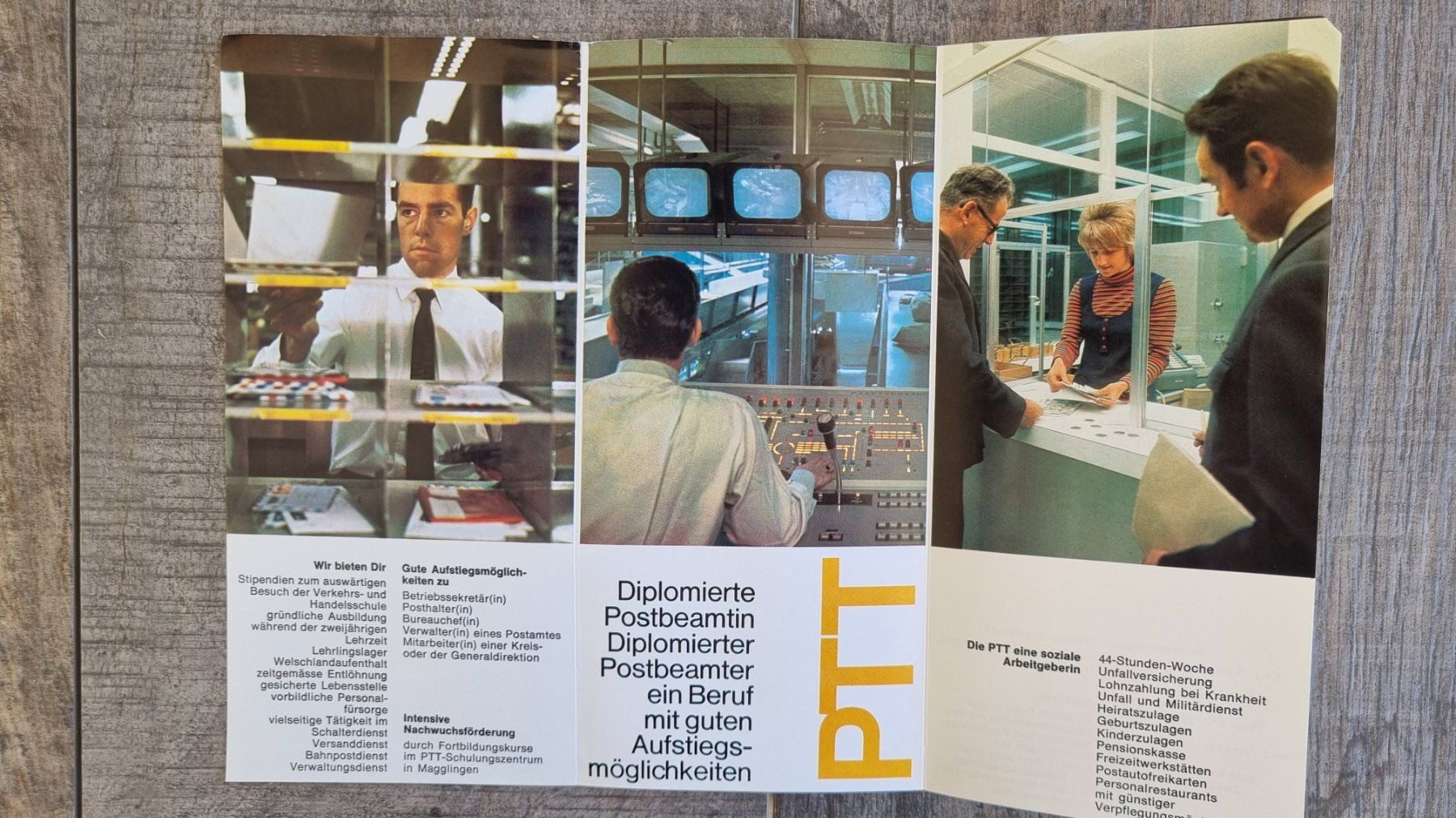 Documenti: PTT Prospekt Diplomierte Postbeamtin Postbeamter Beruf – Usato da Bözberg venduto da heinz-d 1