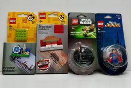 NEUF 4 LEGO Magnets: Darth Vader, Superman, London, China
