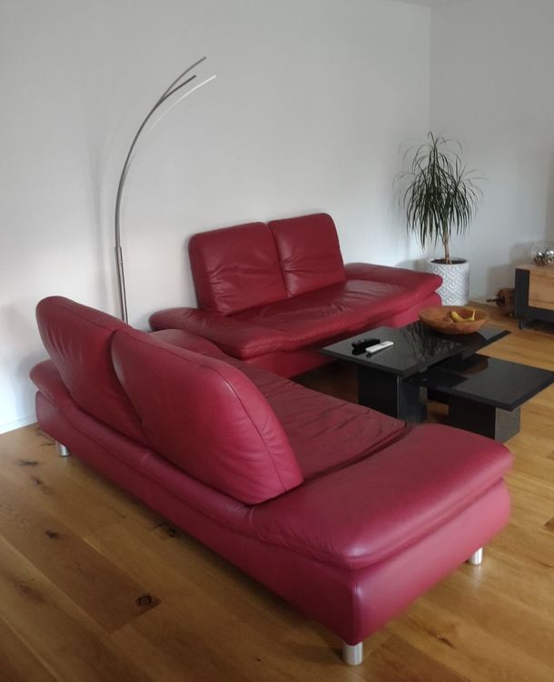 Sofa echt Leder rot | Kaufen auf Ricardo