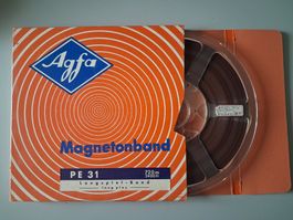 2x AGFA PE 31 Magnettonband 720 m – bespielt