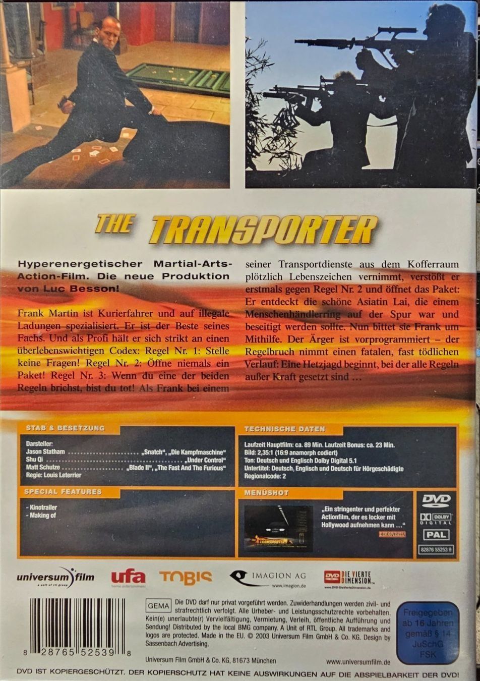 Alle DVDs: The Transporter – Gebraucht aus Wahlen b. Laufen von Cg10 1