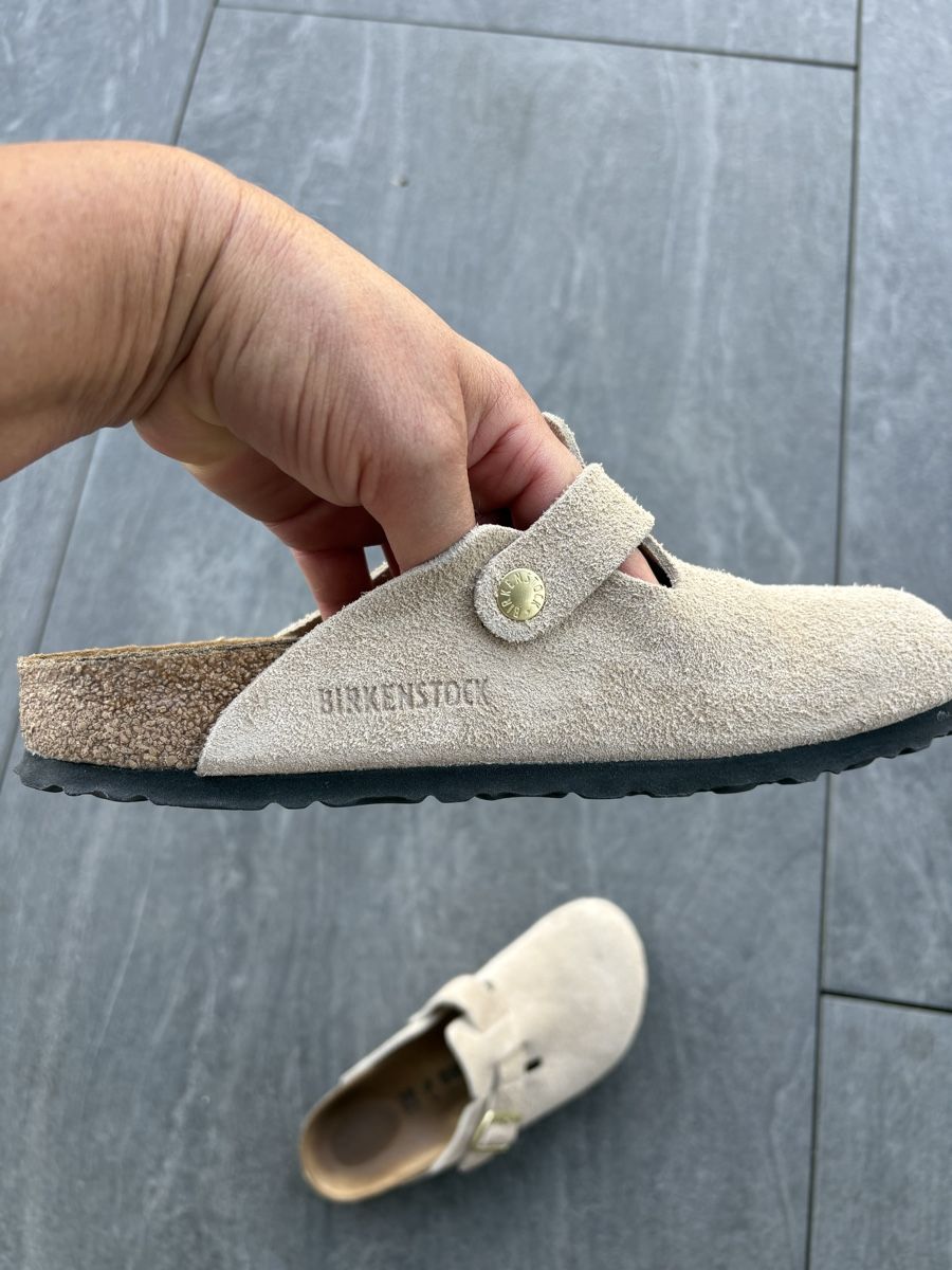 Birkenstock Damenschuhe: Birkenstock Boston 38 beige daim – Neu (gemäss Beschreibung) aus Jongny von Rivierach 1