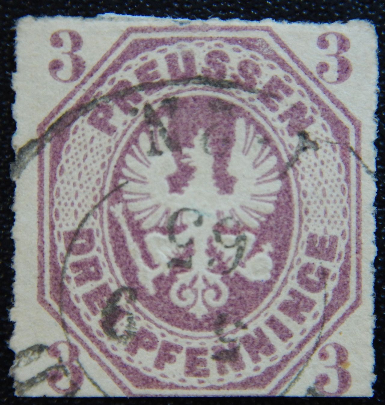 Tutti i francobolli: Preussen Kat. 19 gest. 1865 Kat. 55 Euro – Usato da Zürich venduto da Muehlekauf