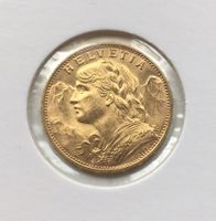 1926 20 Franken Gold Vreneli
