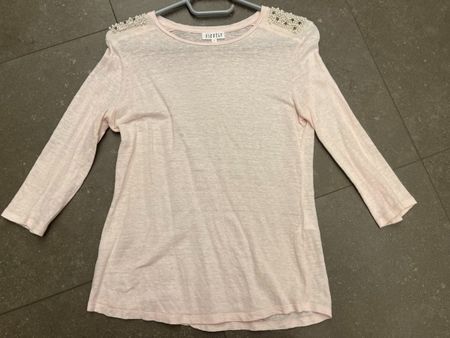Leinenshirt von CLAUDIE PIERLOT in XS mit Perlstickerei