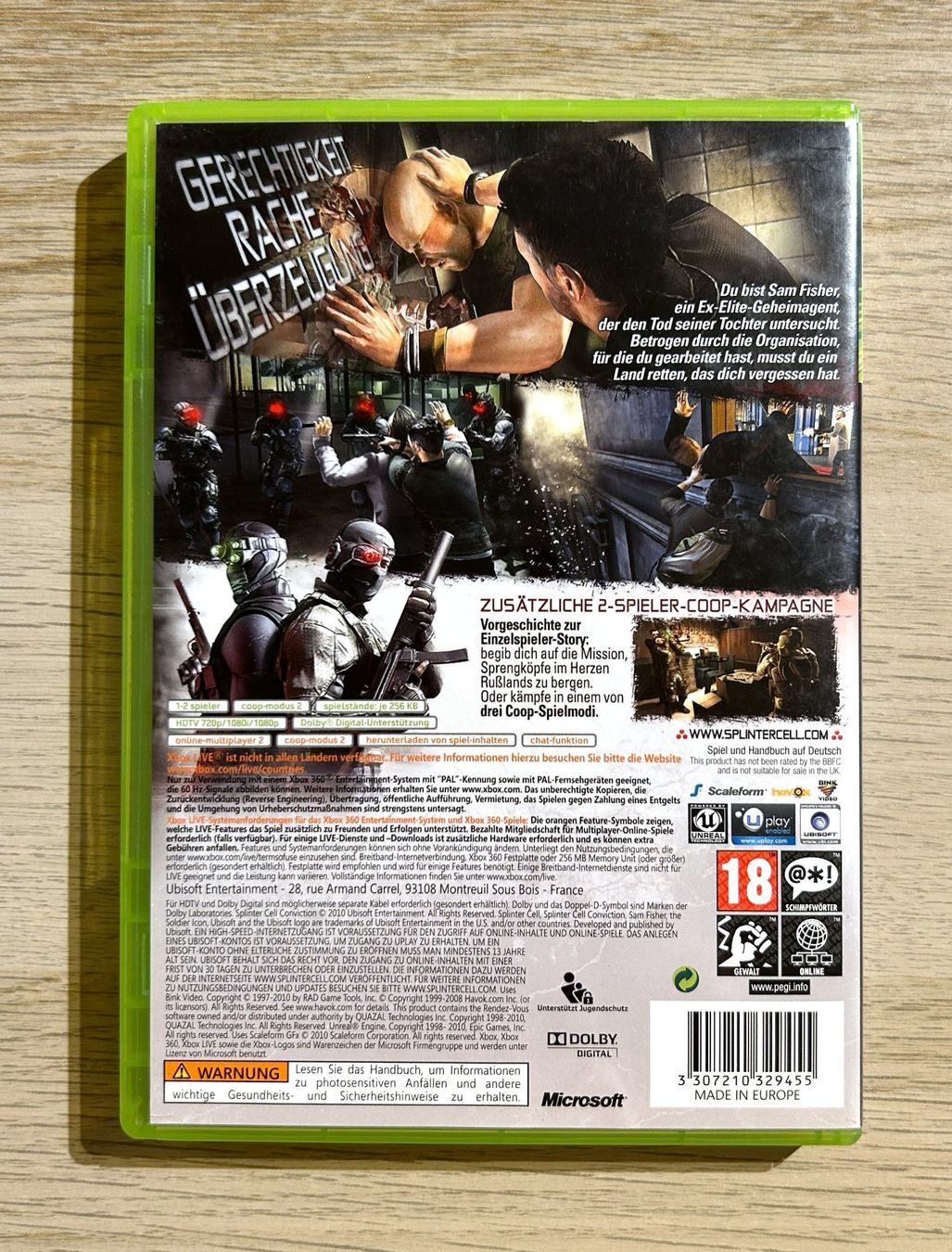 Microsoft Giochi: Tom Clancys Splinter Cell Conviction Xbox 360 – Usato da St. Gallen venduto da Alpine.Arcade 1