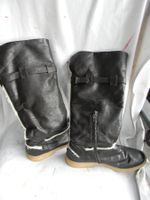 bottes d'hiver en cuir, brun foncé, taille 39