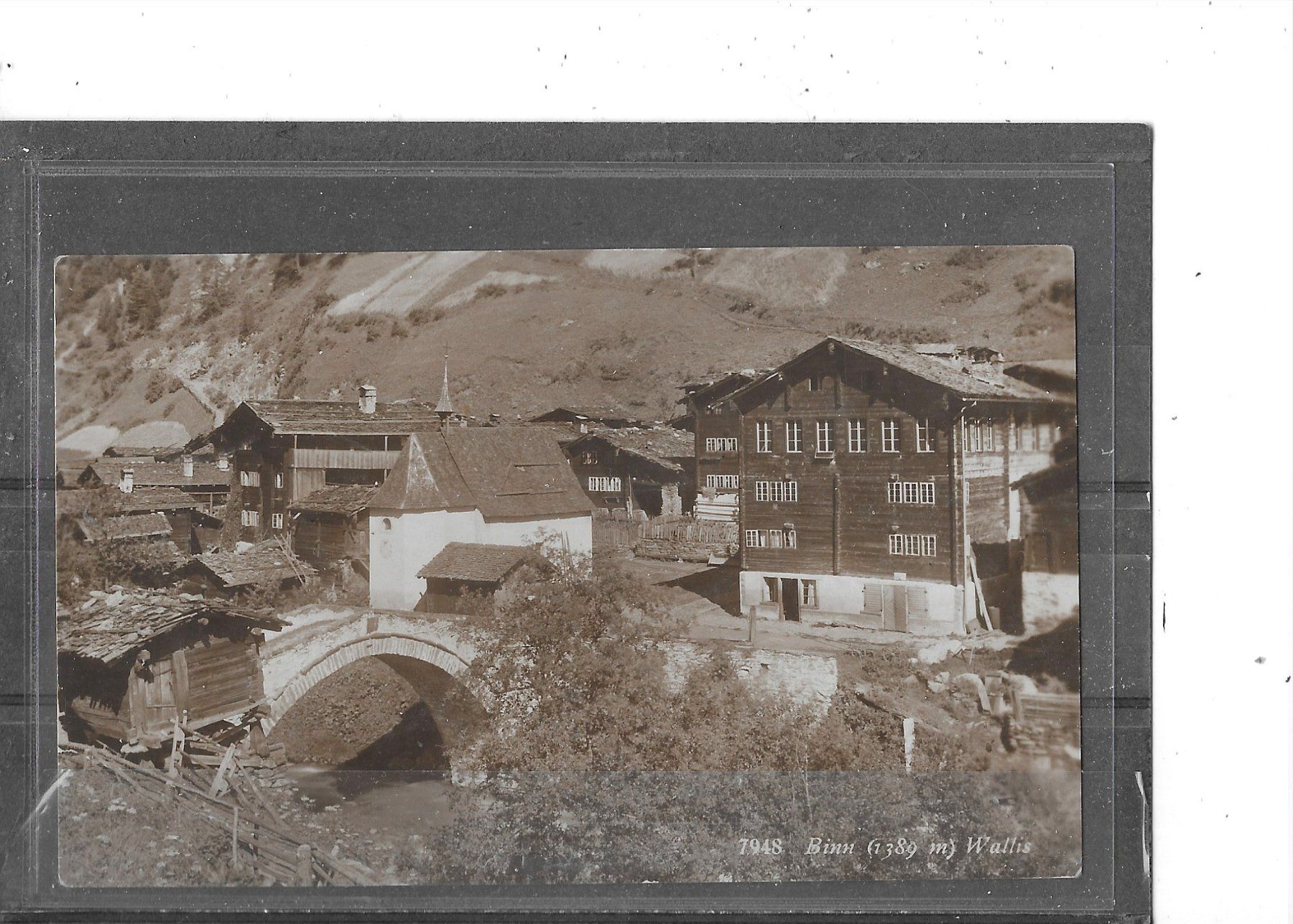 Cartoline postali: VS Binn 1924 – Usato da Schocherswil venduto da Wilare