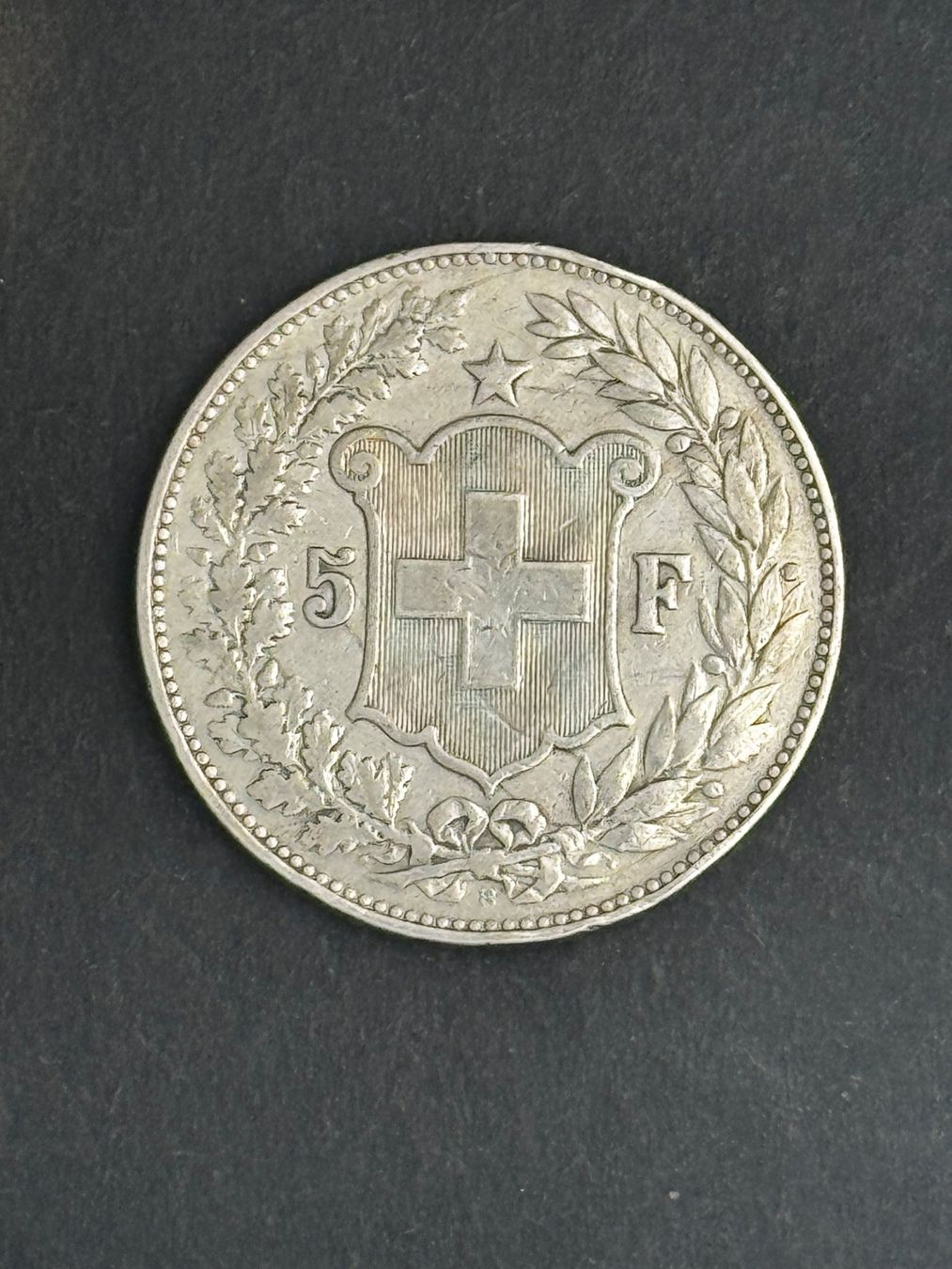 Tutti le monete: 5 Franken 1892 B Silber – Usato da Oberwil (Dägerlen) venduto da Kurkuma 1