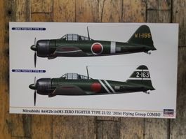 Hasegawa 00997 Mitsubishi A6M2b / A6M3 Flugzeug Bausatz 1:72