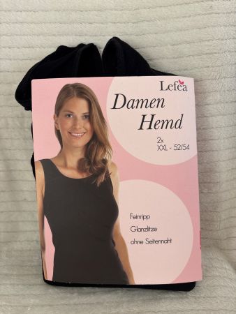 2 Damen Hemden von Lefea schwarz Grösse XXL 52/54 neu