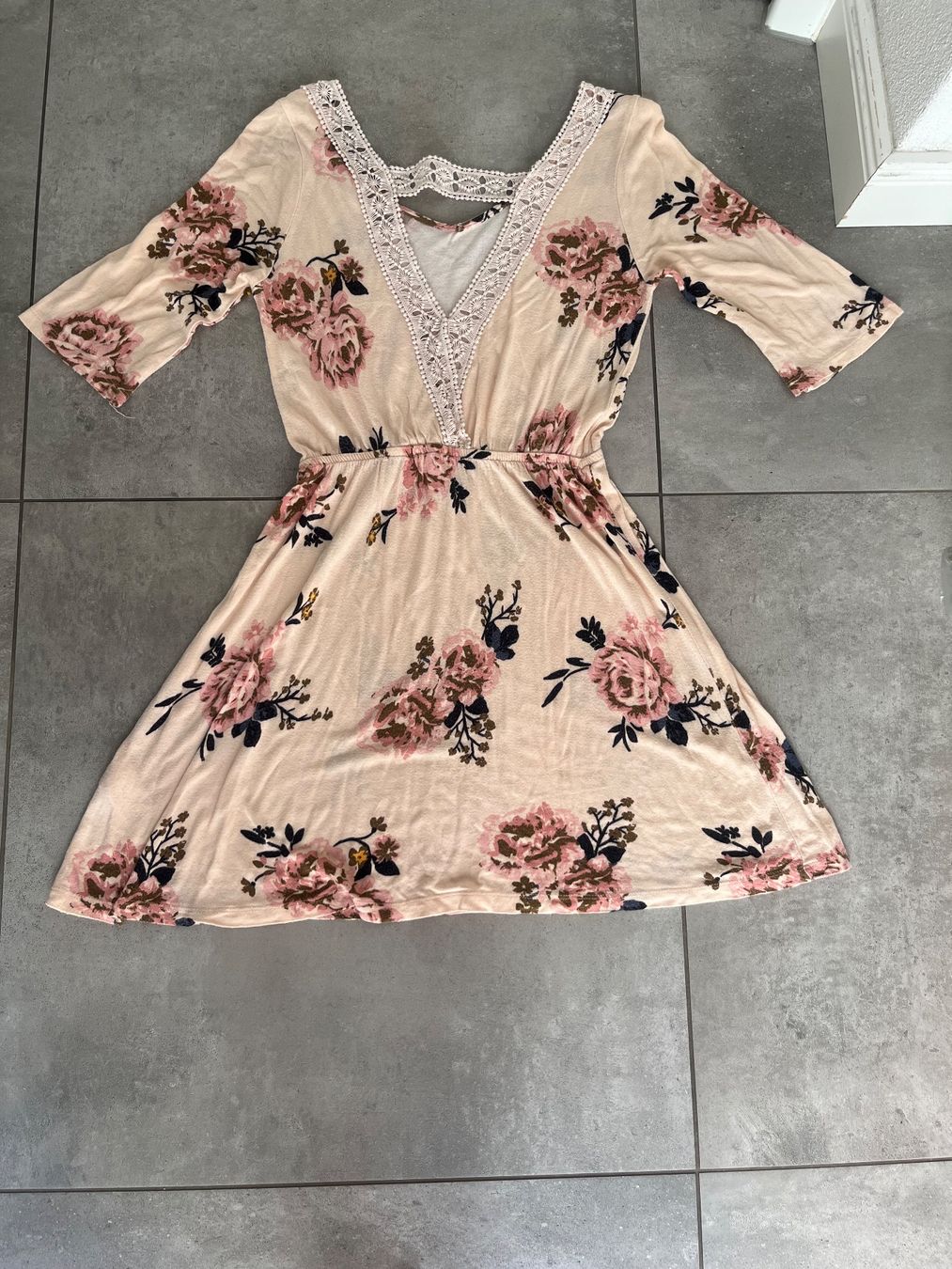 S.Oliver Vestiti: S.Oliver, Kleid, apricot, Blumen, Gr. 34 – Usato da Mollis venduto da Miss_Dresses 6