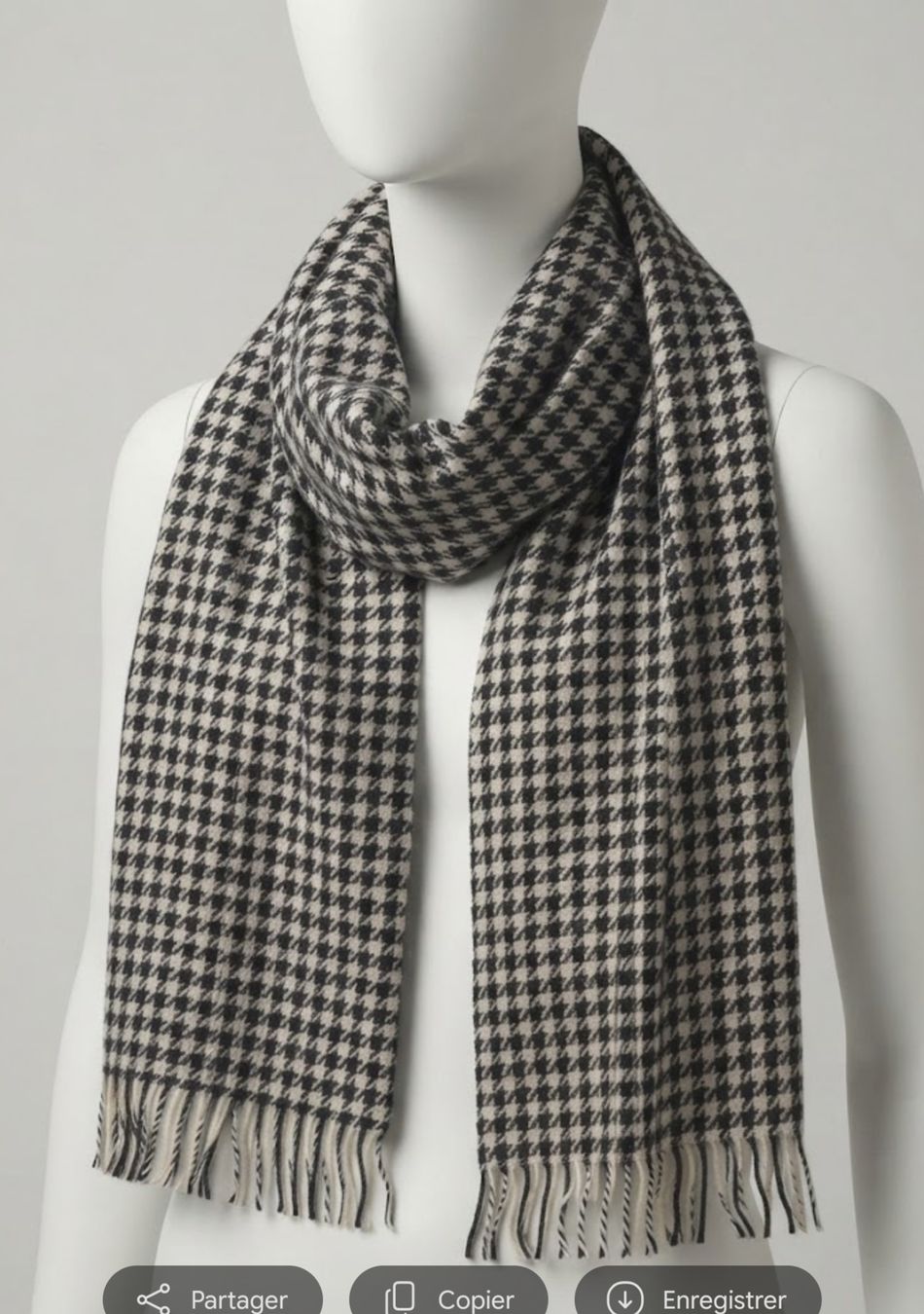 Foulard & Sciarpe: Foulard Pashmina 100% Cachemire noir/blanc – Usato da Niedergösgen venduto da Eva2410