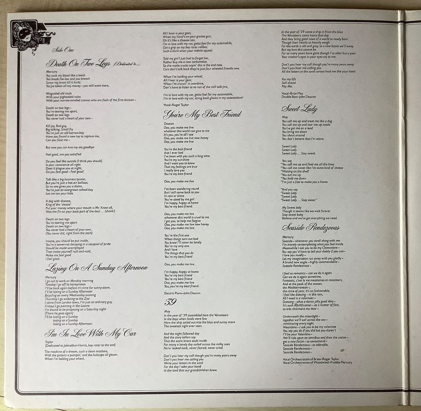 Schallplatten: Queen - A Night At The Opera - 1975 – Gebraucht aus Züberwangen von  1