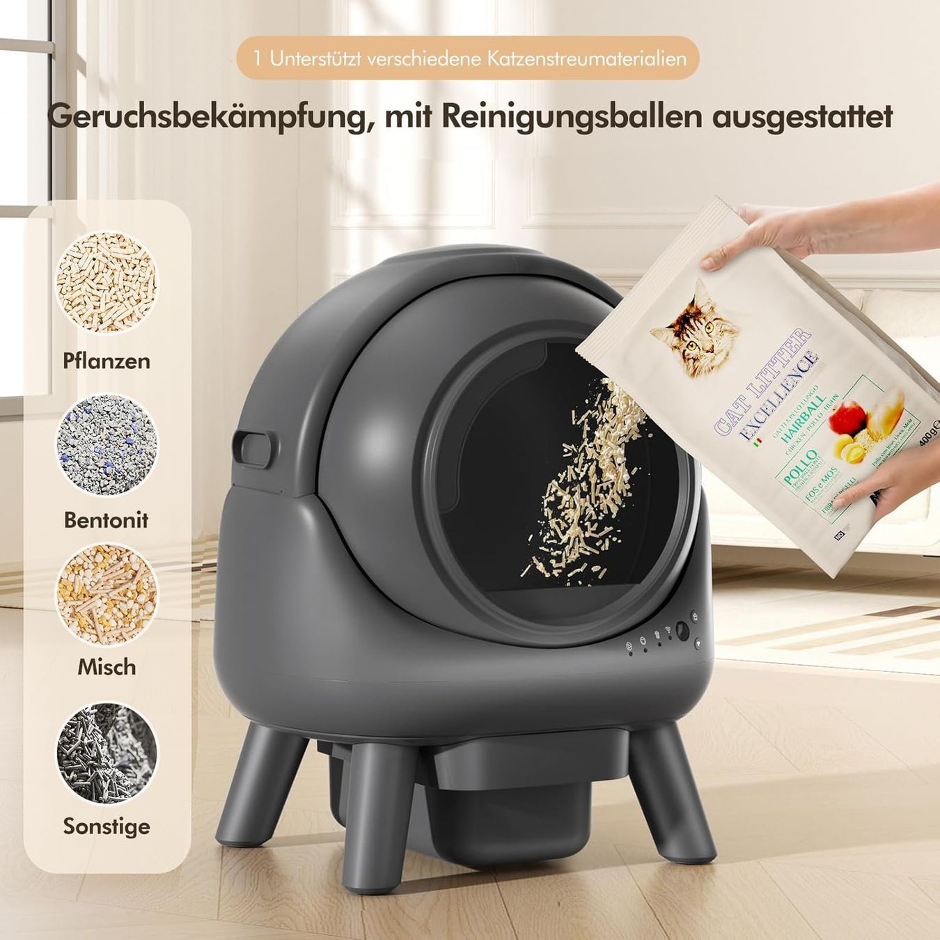 WC: NEU - Selbstreinigende Katzentoilette – Usato da Grabs venduto da applegrabs 6