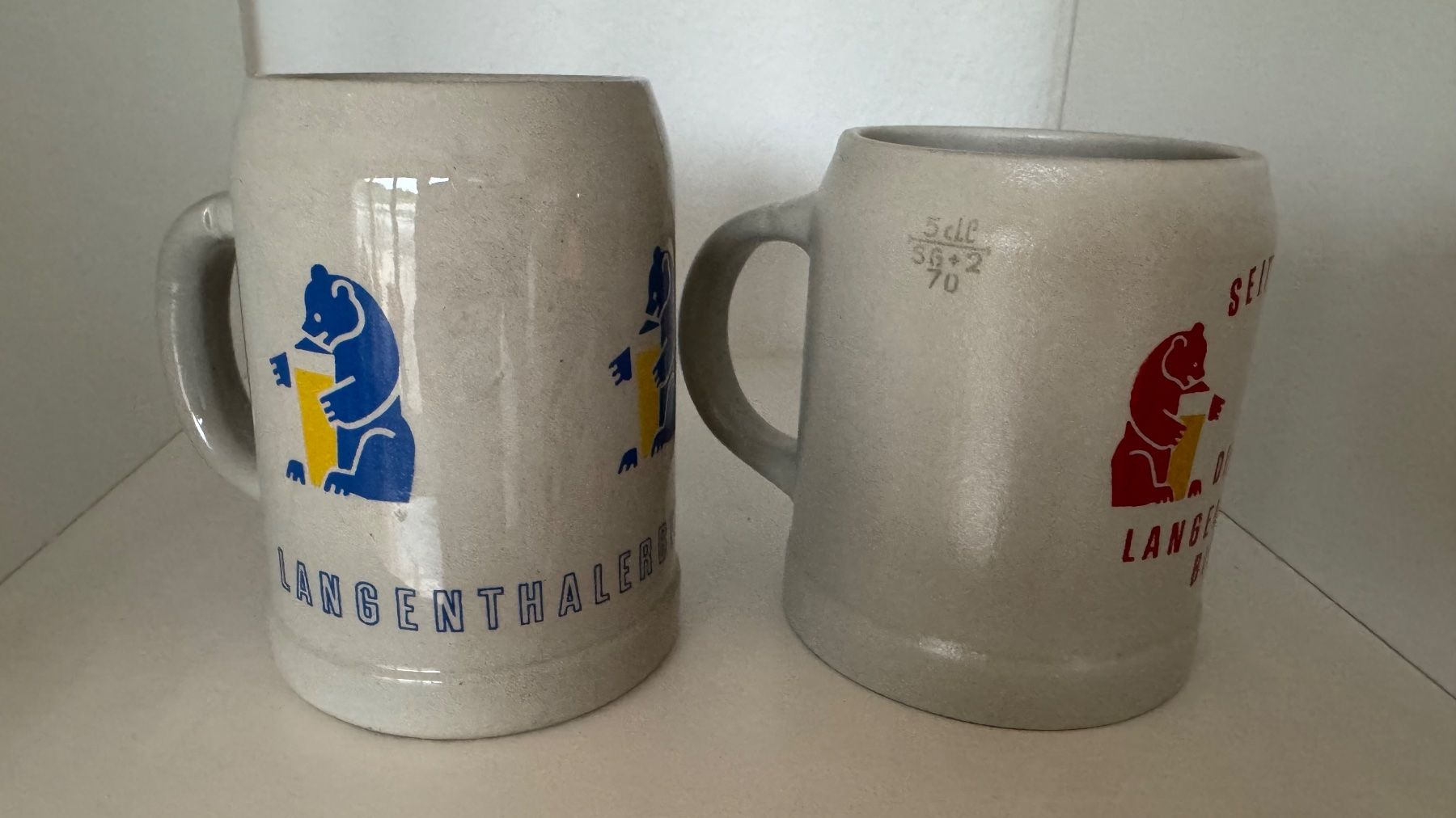 Gläser: 2 Bierkrüge Langenthaler Bier – Neu (gemäss Beschreibung) aus Fällanden von Escheli 1