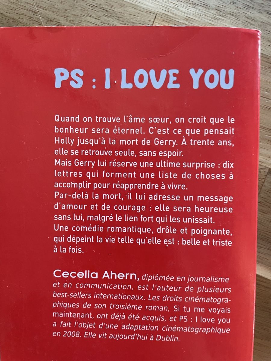 Libri: Roman PS: I Love You & La suite Postscriptum Cecelia Ahern – Usato da Crissier venduto da Nouchki76 1