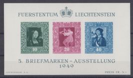 Liechtenstein 1949: Block W23 ** - Kat. 200.--