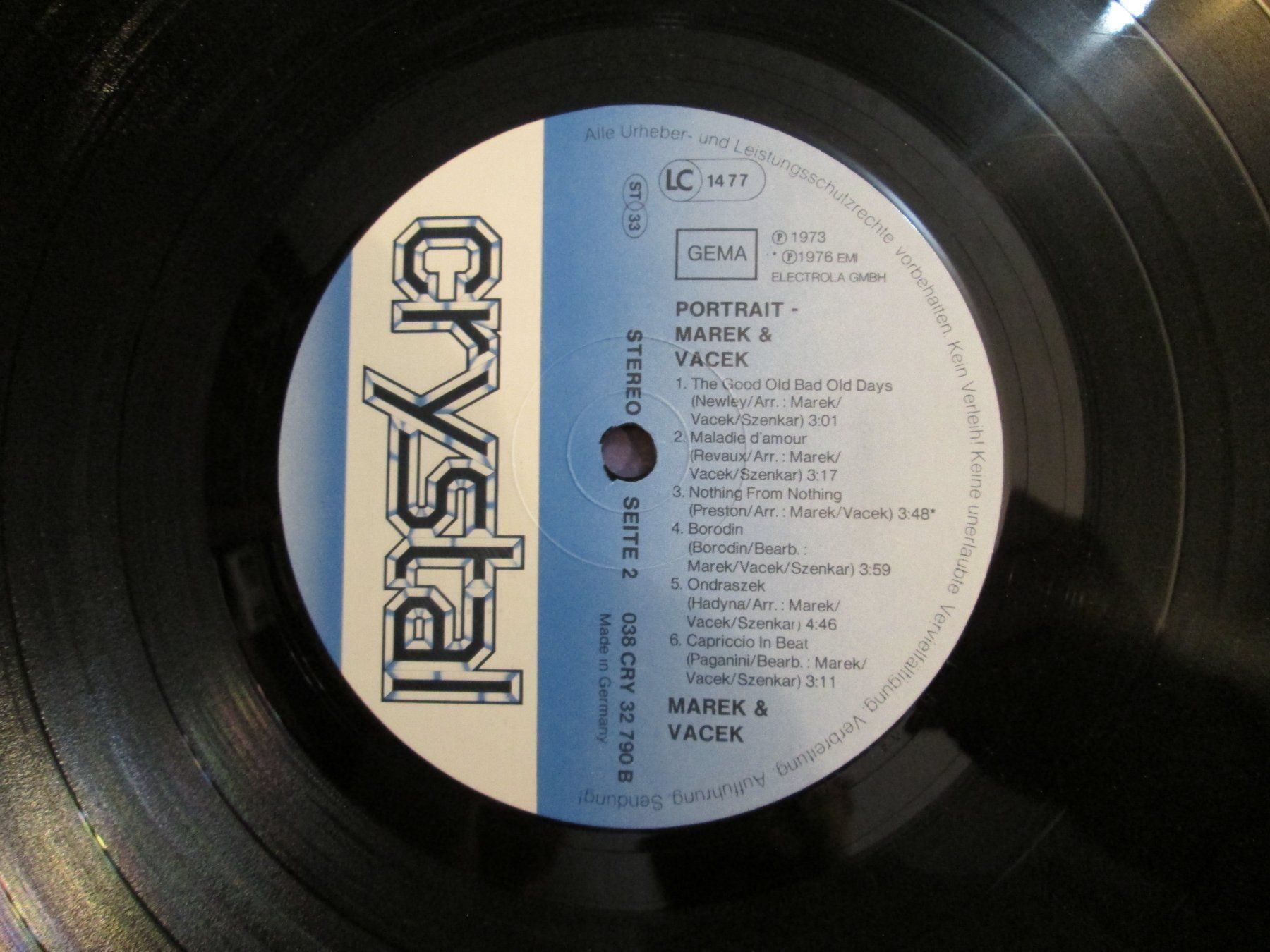 Dischi in vinile: Vinyl Marek & Vacek - Portrait (1973) – Usato da la Chaux-de-Fonds venduto da Lampe 2