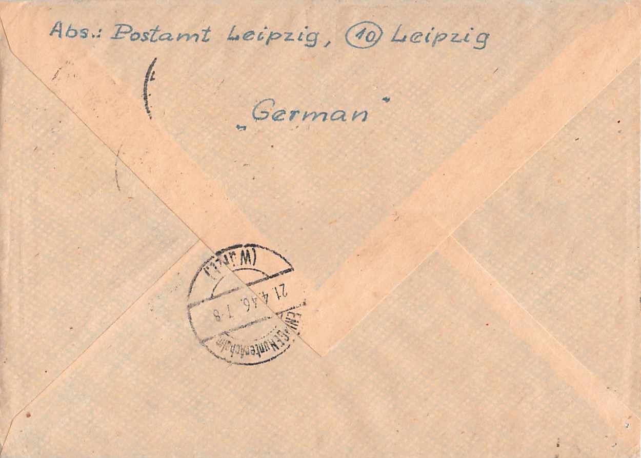 Tous les timbres: Lokalausgaben nach Kriegsende LEIPZIG 4.4.1946 – D'occasion à Lufingen par philatelieshop 1