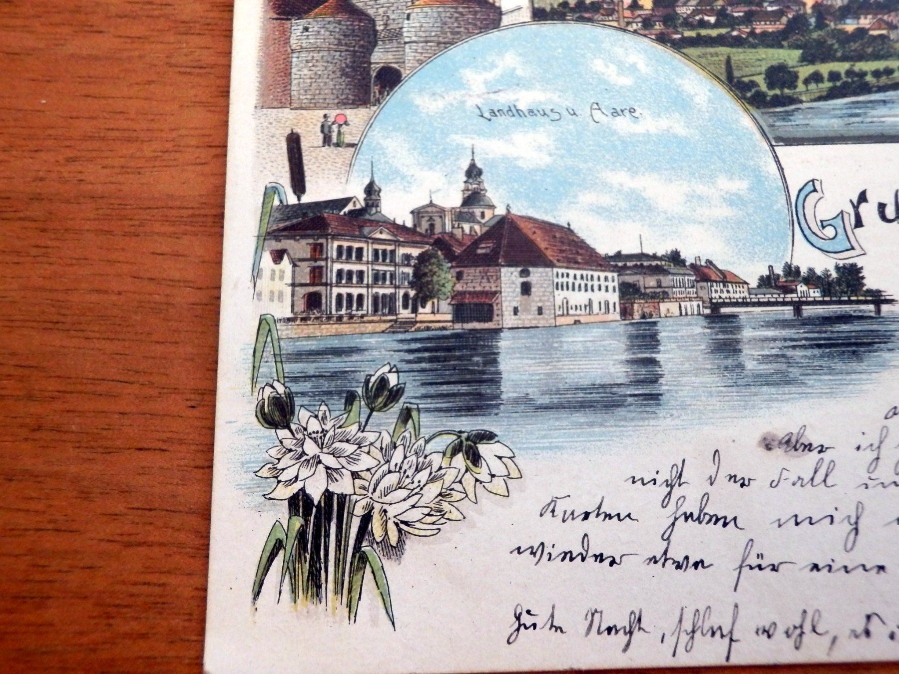 Cartoline postali: Litho. Gruss aus Solothurn, ZNr.60B – Usato da Ueberstorf venduto da dinbau 4