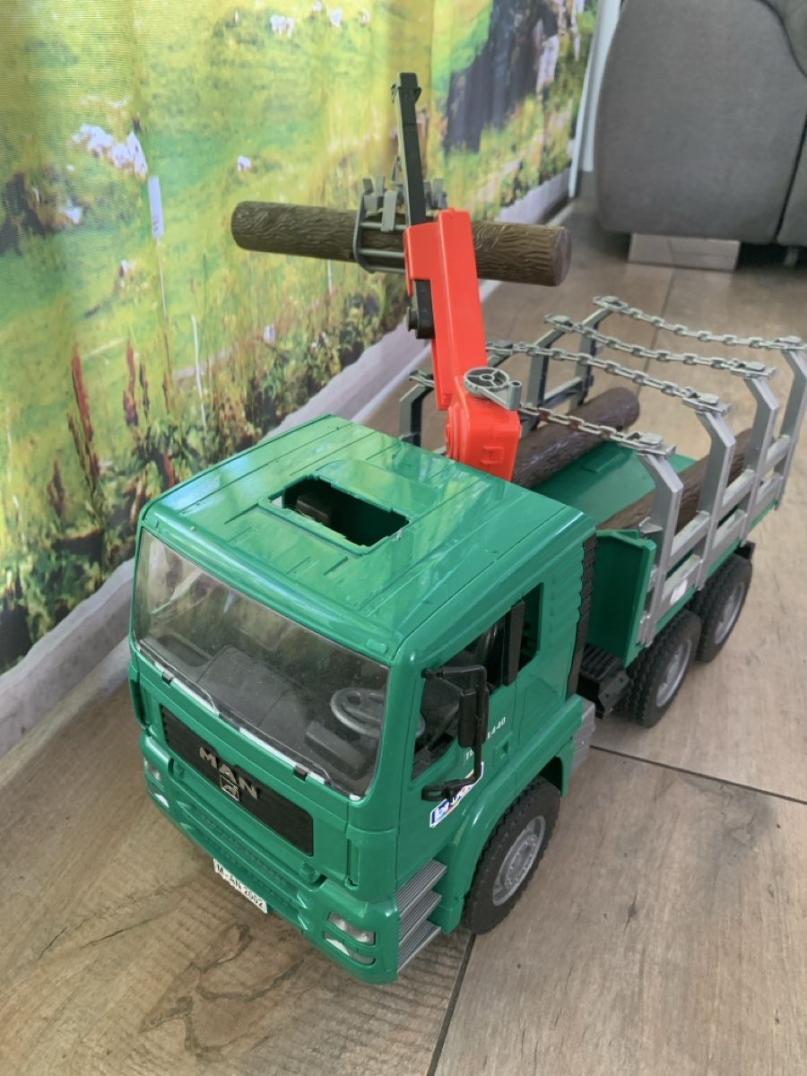 Bruder Spielzeuge: Bruder MAN Holztransporter mit Kran – Gebraucht aus Gelterkinden von Cookie8 2