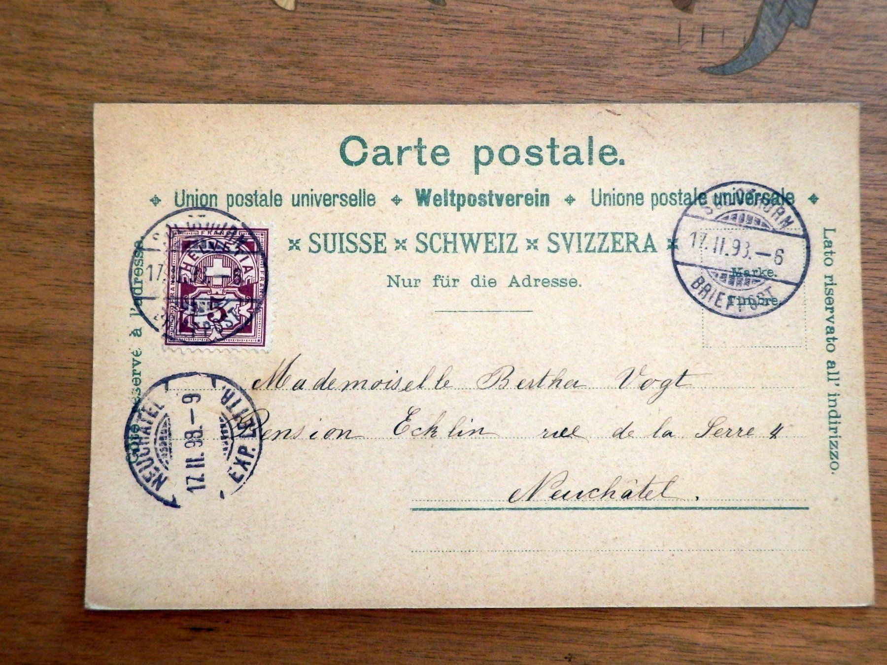 Cartoline postali: Litho. Gruss aus Solothurn, ZNr.60B – Usato da Ueberstorf venduto da dinbau 5