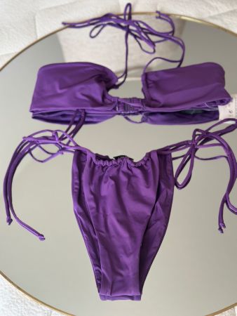 ZARA Bikini Top & Hose in Lila Gr. M/L, NEU mit Etiketten