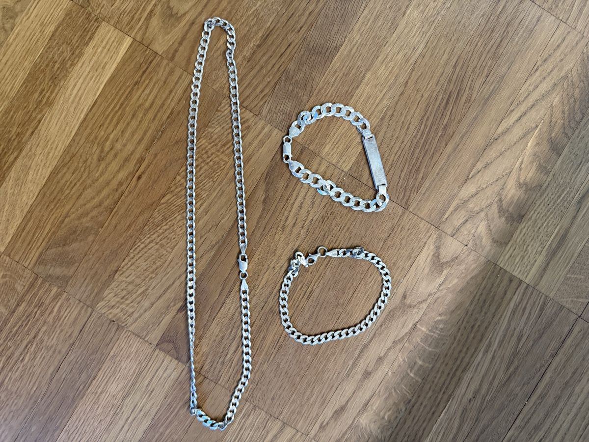 Catenine: Silber 925 - Halskette + zwei Armbänder - 48g – Usato da Oberkirch LU venduto da dar2795