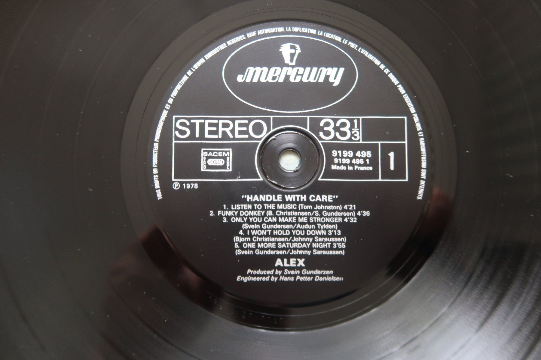Dischi in vinile: ALEX - HANDLE WITH CARE -  VINYL LP – Usato da Basel venduto da Patiscat 2