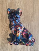 Moderne Deko-Figur: Französische Bulldogge, bunt, neu!