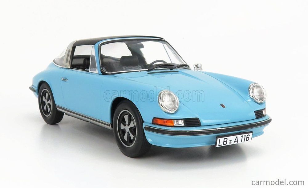 Norev 1/18 Porsche 911S 2.4 Targa 1973 Bleu Métallisé - Neuve Sous Boîte