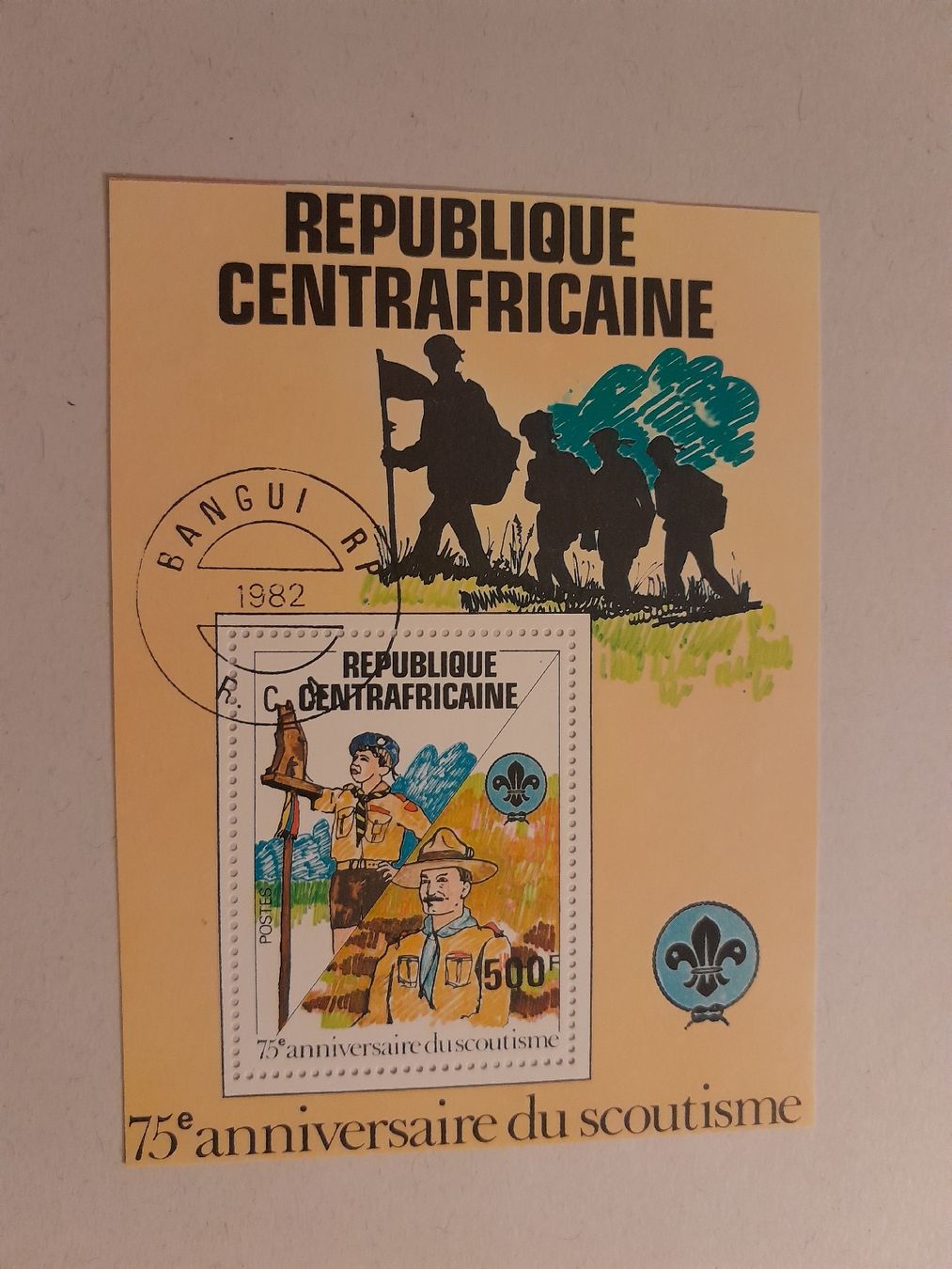 Tutti i francobolli: Centrafrique bloc scoutisme – Usato da Marly venduto da globetrotter1723